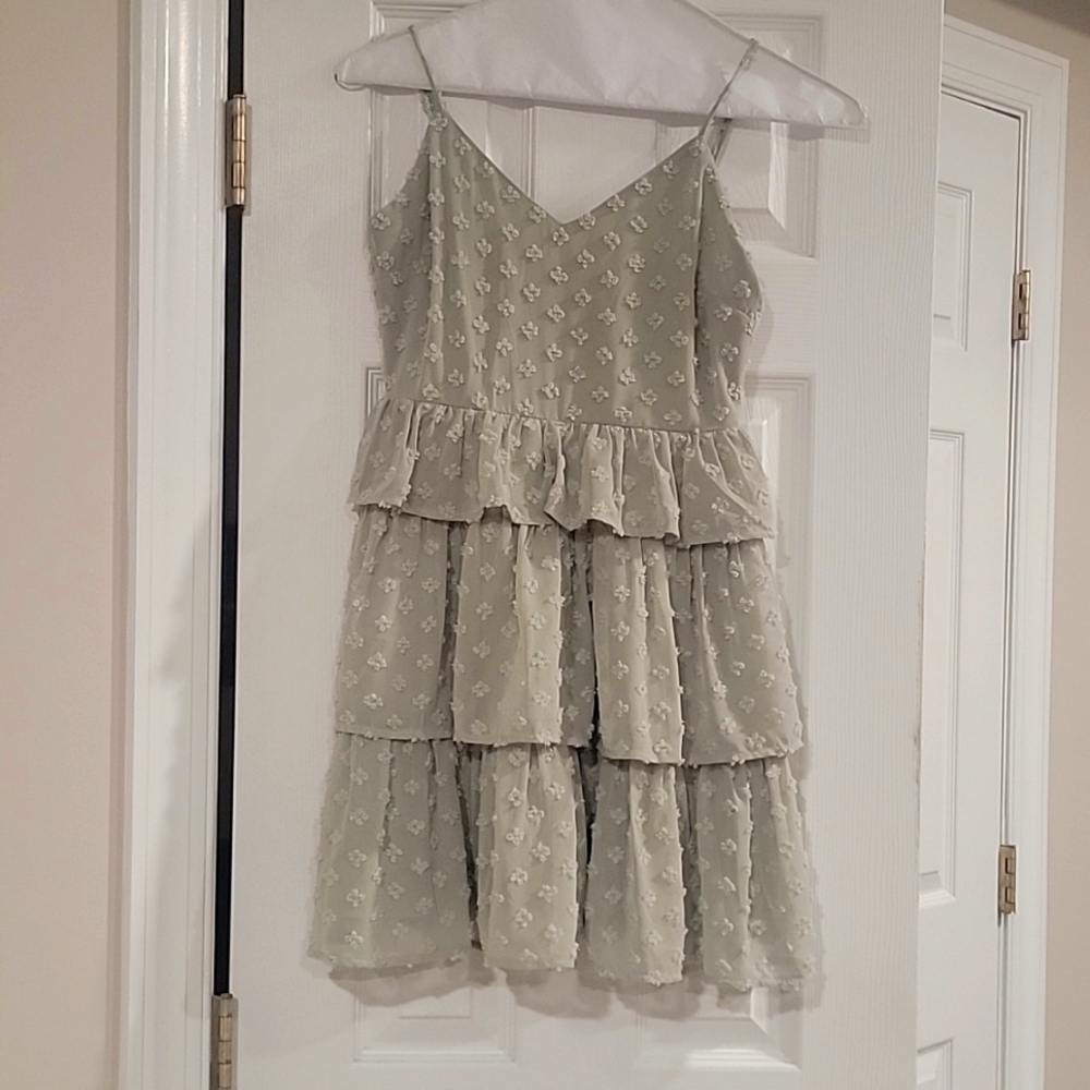 Altar'd State sage green dress, small